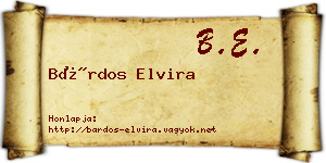 Bárdos Elvira névjegykártya